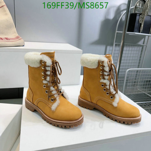 Celine Women's Ankle Boots in Cowhide and Wool - Stylish and Comfortable