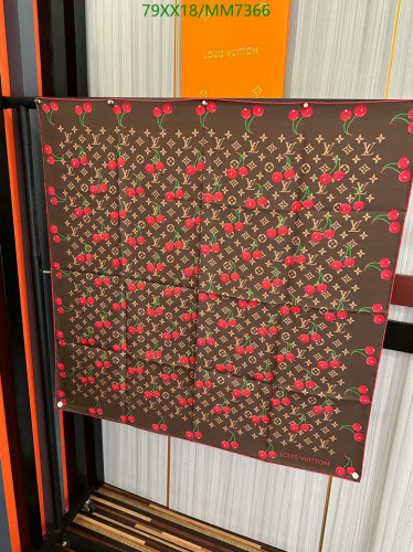 Louis Vuitton Silk Square Scarf 90x90cm - Monogram Cherry Pattern