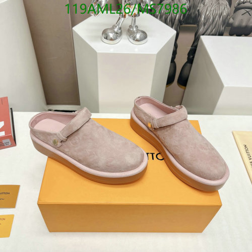 Louis Vuitton Women's Pink Suede Clogs, Stylish and Comfortable (EU35-42)
