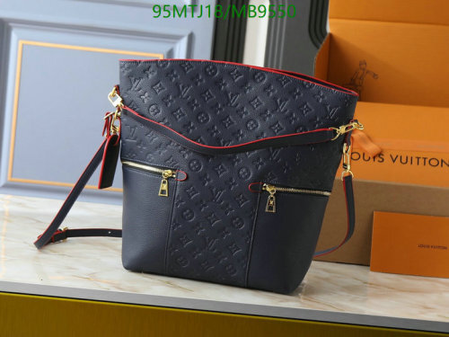 Louis Vuitton Embossed Leather Shoulder Bag, 42 x 35 x 13cm - Model 41544