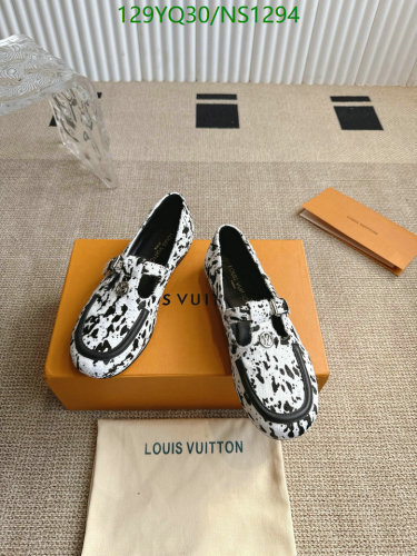 Louis Vuitton Women's Cowhide Mary Jane Shoes - Black and White, Size EU35-41