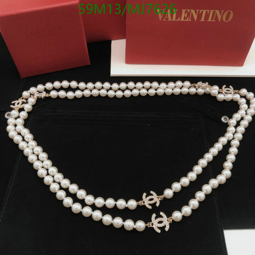 Chanel Pearl Necklace Long Sweater Chain Gold Plated Jewelry MJ7626