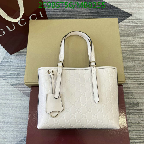 Gucci Embossed Leather Tote Bag, 25*20*10cm, Model 847456 - Mirror Quality