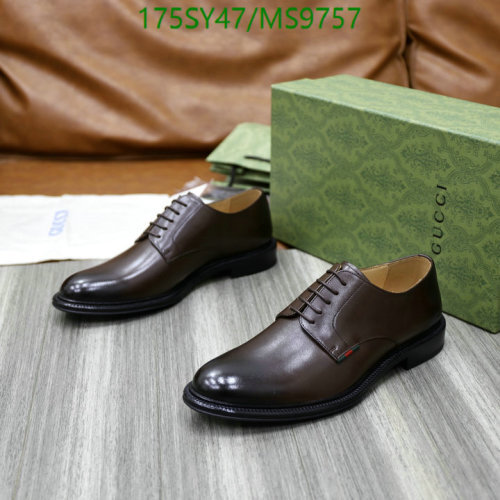 Gucci Men's Brown Leather Lace-Up Dress Shoes - Classic Style & Comfort