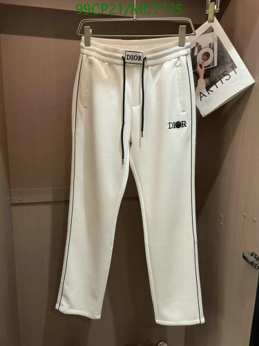 Dior Men's White Cotton Blend Track Pants with Black Piping - Sizes M to 3XL
