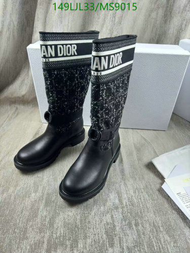 Dior Women's Black Leather & Lambskin Boots MS9015 EU35-40