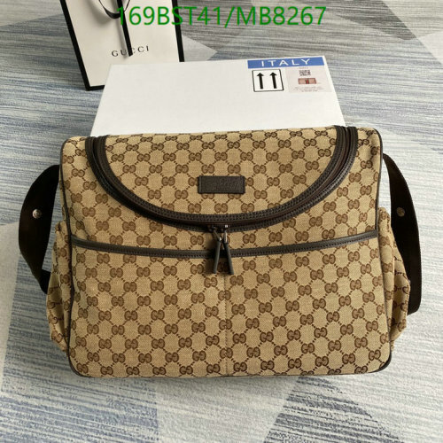 Gucci Canvas Messenger Bag, 44 x 30 x 13 cm, Iconic Design, Genuine Leather Trim