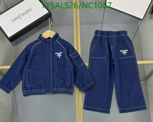 Prada Kids' Denim Jacket and Pants Set - Stylish and Comfortable Outfit