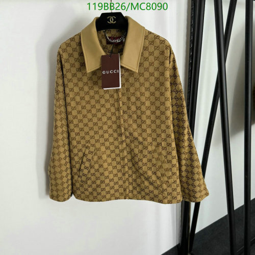 Gucci Monogram Cotton Jacket With Point Collar - Stylish & Comfortable