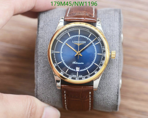 Longines Men's Watch, 41mm Stainless Steel Case, Brown Leather Strap