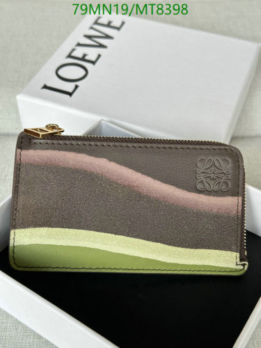 Loewe Cowhide Zip Card Holder Wallet - Compact & Stylish, Model A01