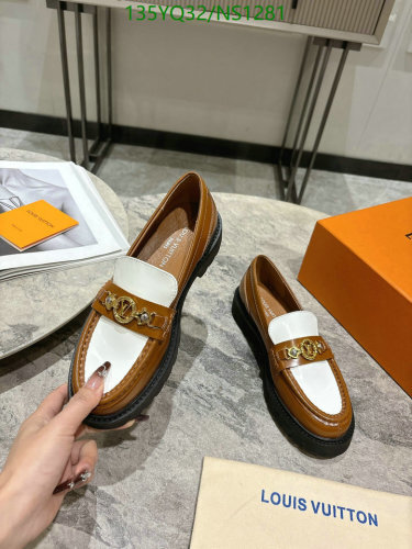 Louis Vuitton Women's Loafers in Brown Cowhide Leather, EU Size 35-45