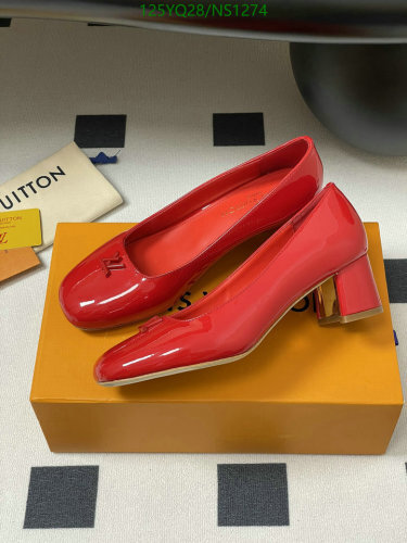 Louis Vuitton Women's Red Leather Block Heel Pumps Size EU35-EU41