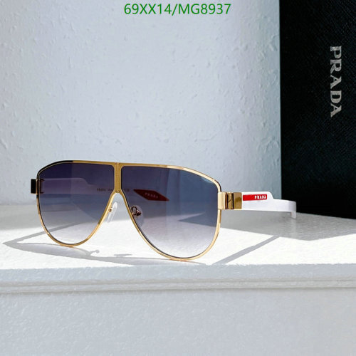 Prada MG8937 Gold Metal Aviator Sunglasses with Gradient Lens