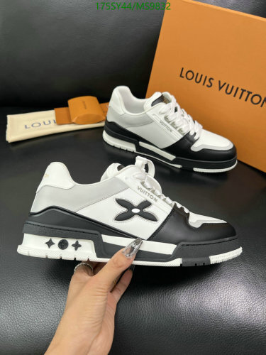 Louis Vuitton Men MS9832 Leather Sneakers - Stylish & Comfortable, Sizes EU38-45