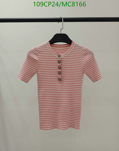 Chanell Striped Knit Top with Button Detail - Short Sleeve, Women's Clothing 4 Chanell Striped Knit Top with Button Detail - Short Sleeve, Women's Clothing