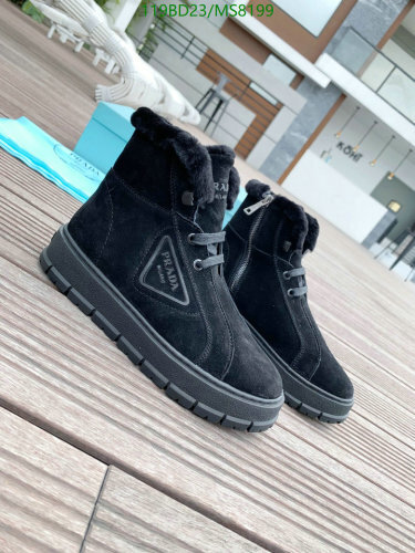 Prada Black Wool Ankle Boots for Women - EU35-42 Available Now!