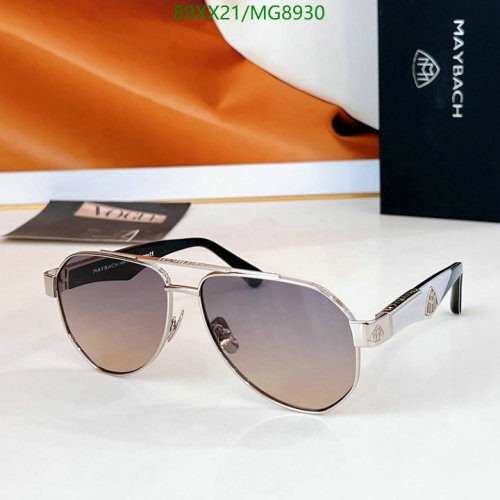 Maybach MG8930 Aviator Sunglasses | Gradient Lens, Silver Frame, 60-14-140