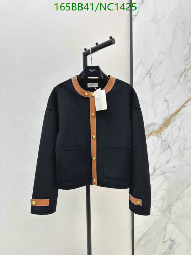 Celine Women's Cashmere Jacket - Classic Style with Contrasting Trim 7 Celine Women's Cashmere Jacket - Classic Style with Contrasting Trim