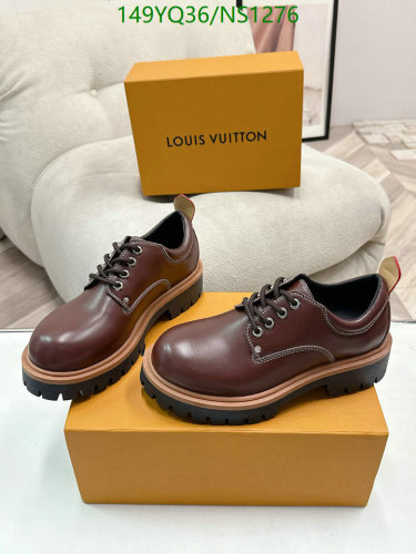Louis Vuitton Men's Brown Leather Lace-Up Shoes - Size EU39-46