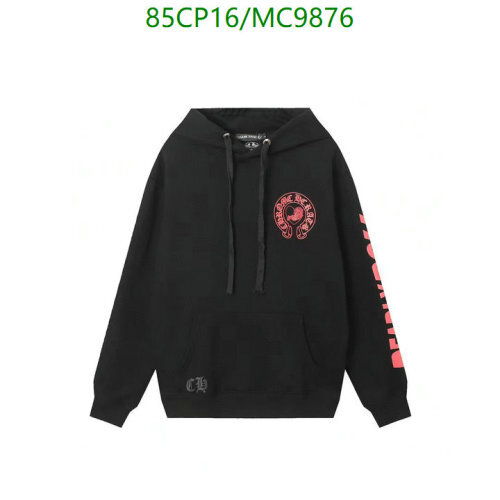 Chrome Hearts Unisex Black Hoodie with Signature Pink Graphic - S to XL