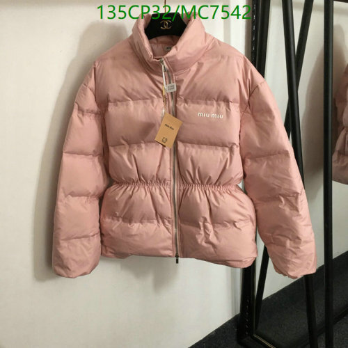 Miu Miu Women's Pink Down Jacket - Stylish Winter Coat, Sizes S-L Available