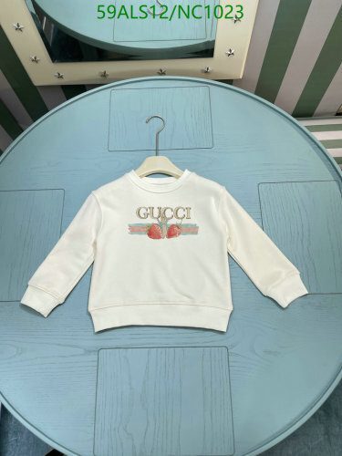 Gucci Kids' White Cotton Sweatshirt with Strawberry Print, Sizes 100-150