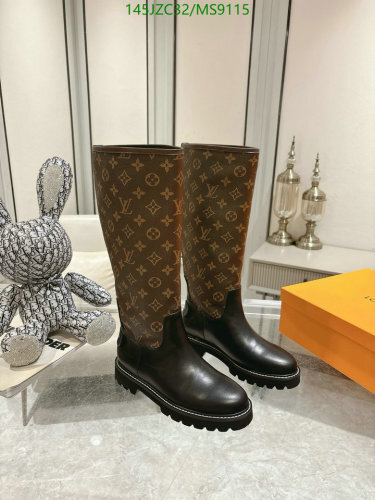 Louis Vuitton Women's Monogram Leather Knee-High Boots - EU35-42 5 Louis Vuitton Women's Boots in Cowhide Leather - Iconic Style & Comfort