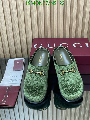 Gucci Women's Green Velvet Horsebit Detail Mules Slides Size EU35-EU42