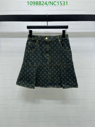 Louis Vuitton Women's Monogram Denim Mini Skirt - Stylish & Trendy