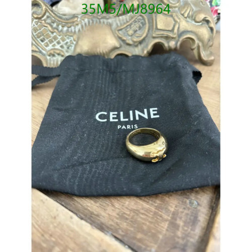 Celine Paris Women's Gold-Tone Ring, Available in Sizes 6, 7, and 8