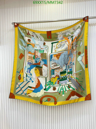 Hermes Silk Scarf 90x90cm -  Designer Fashion Scarf for Women, Multicolor