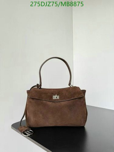 Balenciaga Brown Suede Top Handle Bag, 28.9-20-9.9cm