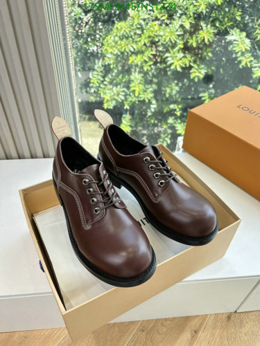 Louis Vuitton Men's Leather Lace-Up Derby Shoes - Brown, EU39-46