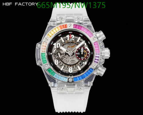 Hublot Big Bang Tourbillon Rainbow Stainless Steel Watch, 45mm