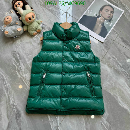 Moncler Kids Green Down Padded Vest Stylish and Warm for Boys and Girls