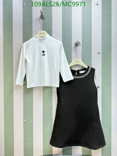 Dior Kids Two-Piece Set: Long Sleeve Top & Sleeveless Dress - Stylish Outfit
