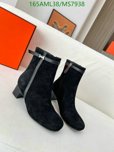 Hermes Women's Black Suede Ankle Boots with Leather Strap, EU 35-42 7 Hermes Women's Black Suede Ankle Boots with Leather Strap, EU 35-42