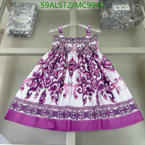D&G Kids Purple and White Floral Print Dress - Sizes 90-140