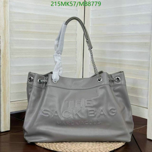 Marc Jacobs The Sack Bag in Grey Cowhide Leather with Chain Detail