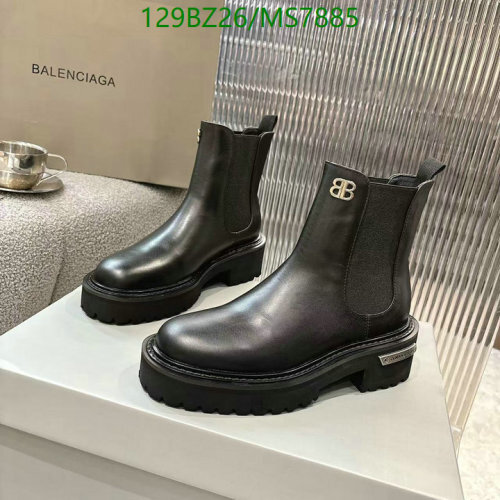 Balenciaga Women's Black Leather Chelsea Boots, Cowhide and Lambskin, EU35-41