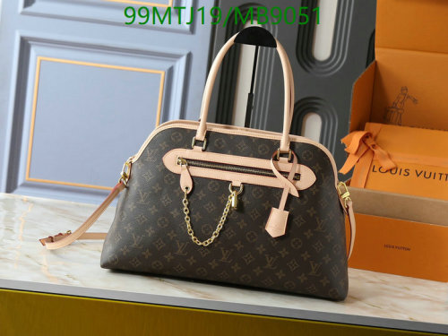 Louis Vuitton Monogram Coated Canvas Leather Trimmed Handbag, Brown, Two Sizes