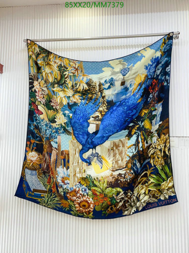 Louis Vuitton Silk & Cashmere Shawl MM7379 - 140x140cm - Luxurious Design