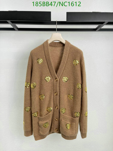 Valentino Wool Cardigan with Gold Heart Appliqués, Size S-L