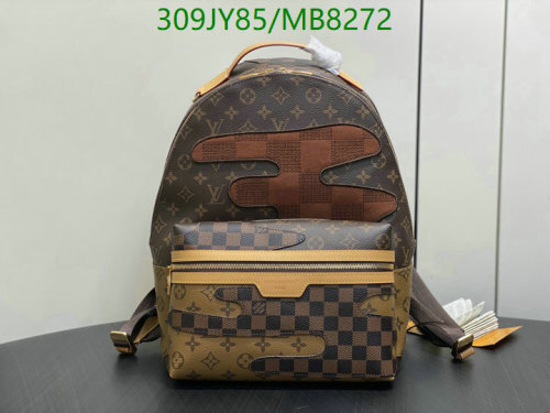 Louis Vuitton Brown Coated Canvas and Leather Backpack 38 x 29 x 20 cm