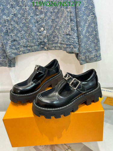 Louis Vuitton Women's Black Leather Mary Jane Platform Loafers Size EU35-EU42