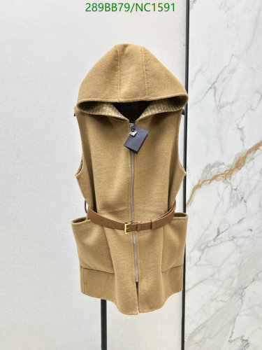 Prada Wool Hooded Vest with Belt - Stylish and Comfortable Outerwear