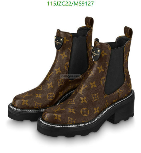 Louis Vuitton Women's Monogram Ankle Boots Cowhide and Lambskin EU35-41