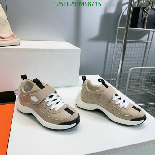 Hermes Women's Beige Sheepskin Sneakers - EU Size 35-40 - Style MS8715