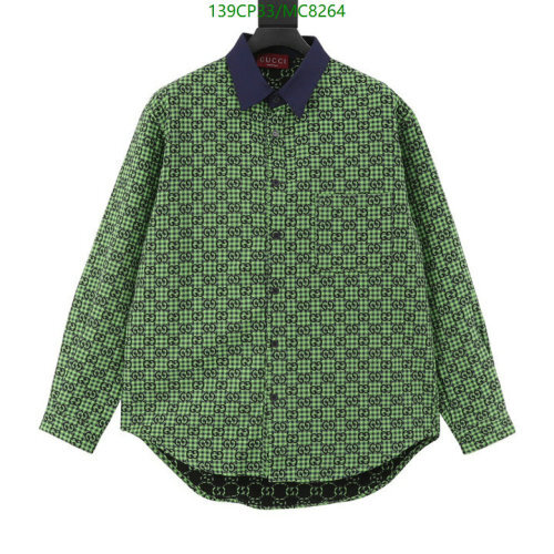 Gucci Unisex Green & Black GG Patterned Shirt Wool Blend - XS to L